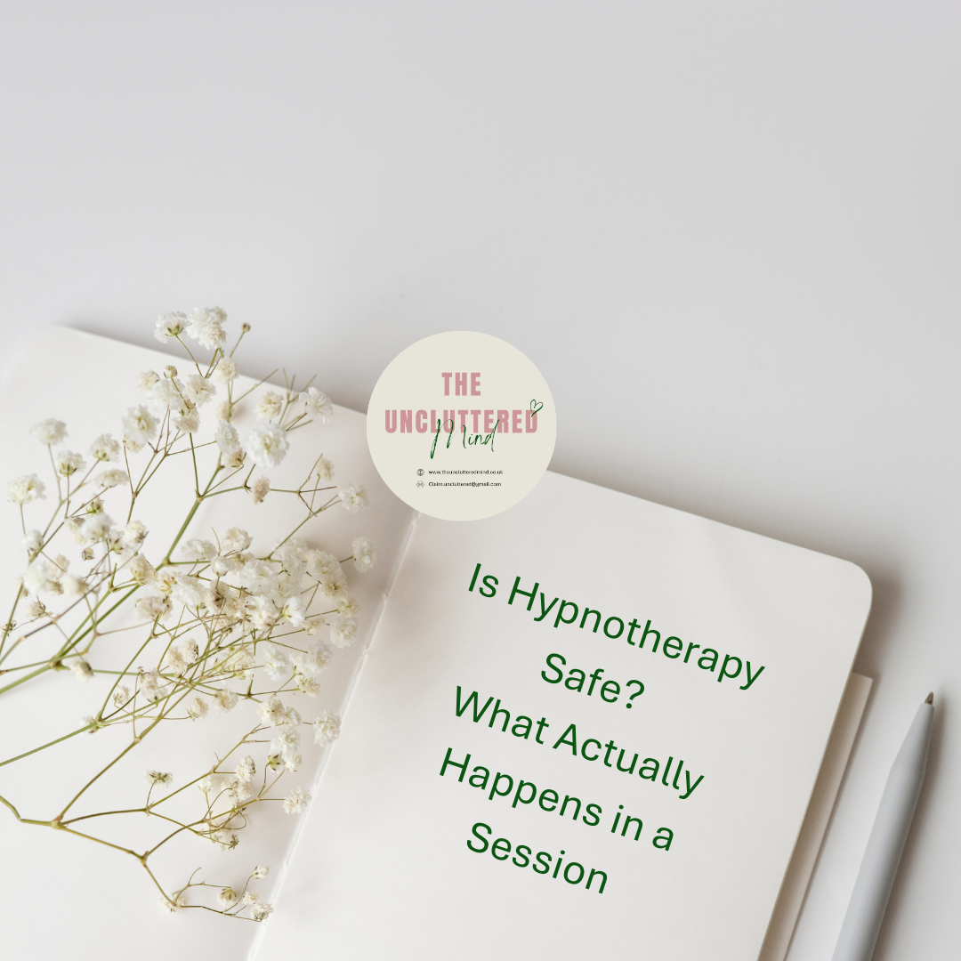 Calm therapy room for safe hypnotherapy